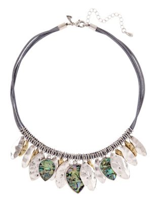 Abalone Leaf Ring Necklace Image 1 of 1