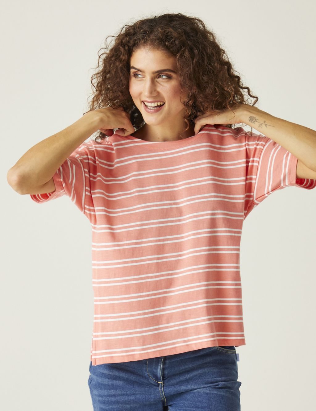 Abaya Pure Cotton Striped T-Shirt 3 of 5