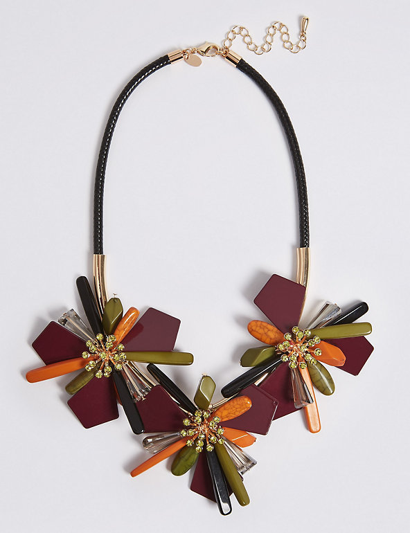 Abstract Flower Collar Necklace Image 1 of 2