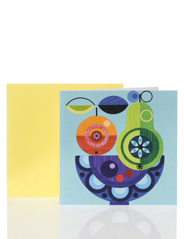 Abstract Fruit Bowl Card Image 1 of 1
