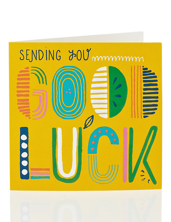 Abstract Graphics Good Luck Card Image 1 of 1