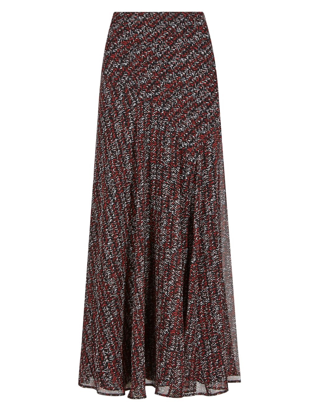 Abstract Print A-Line Maxi Skirt 1 of 4