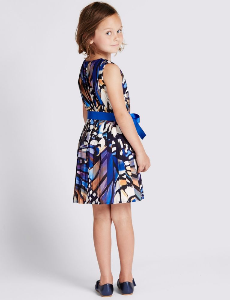 Abstract Print Pleated Dress (1-7 Years) 3 of 3