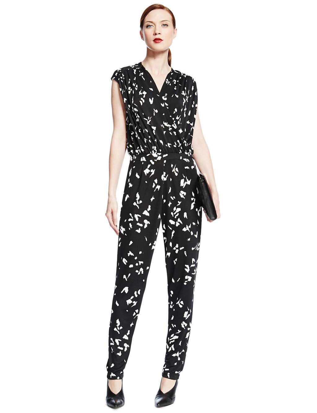 Abstract Print Pleated Jumpsuit 2 of 4