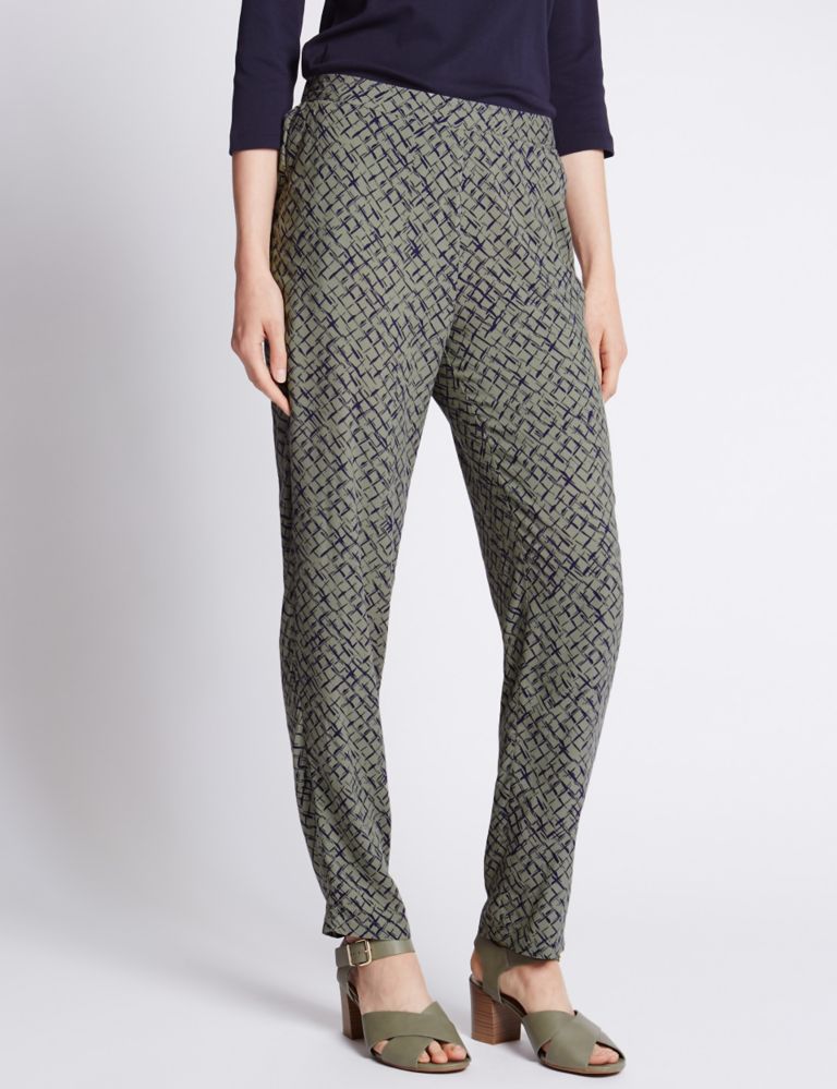 Abstract Print Straight Leg Trousers 1 of 3