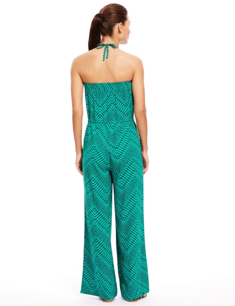 Abstract Print Wide Leg Jumpsuit 4 of 4
