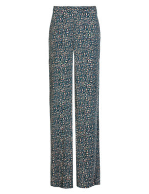 Abstract Print Wide Leg Trousers Image 2 of 4