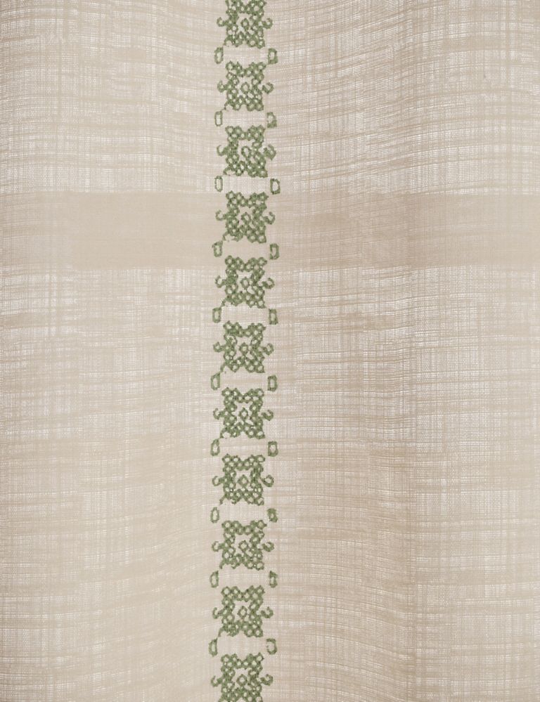 Acapulco Sheer Embroidered Tab Top Curtains 2 of 5