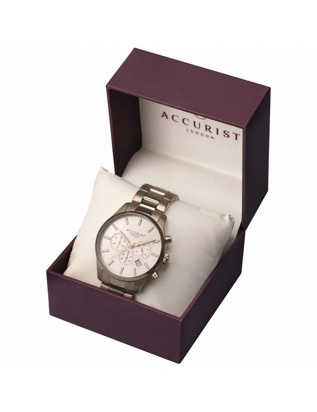 Accurist Stainless Steel Chronograph Watch 2 of 8
