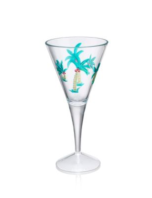 Acrylic Palm Tree Wine Glass Image 1 of 1