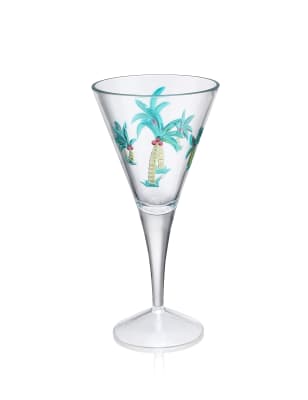 Acrylic Palm Tree Wine Glass M&S