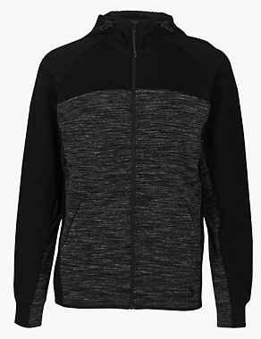 Active Cotton Rich Hooded Neck Sweatshirt Image 2 of 5