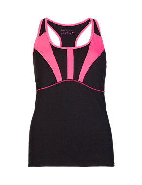 Active Cotton Rich Sleeveless Vest Top Image 2 of 4