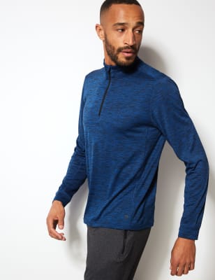 half zip active top