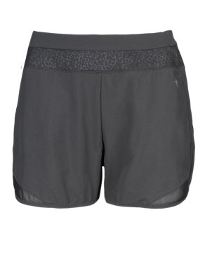 Active Performance Animal Print Panelled Shorts Image 2 of 4