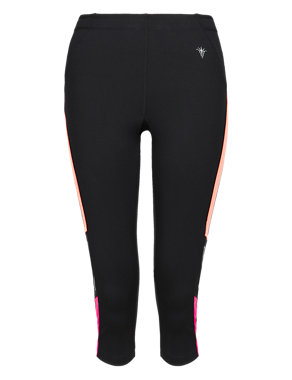 Active Performance Colour Block Cropped Leggings Image 2 of 4