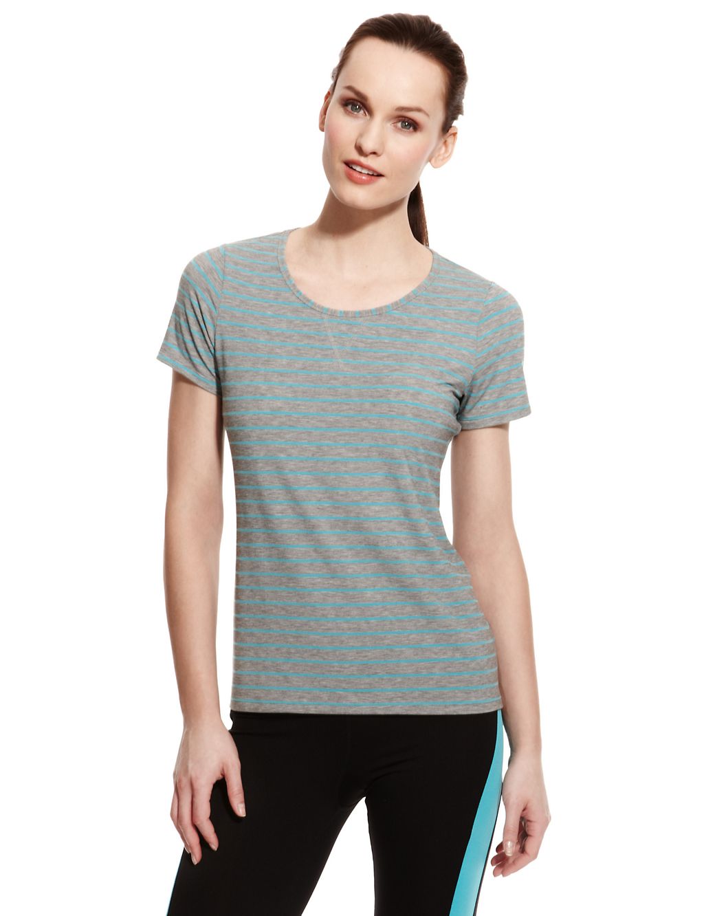 Active Performance Short Sleeve Striped T-Shirt 2 of 5