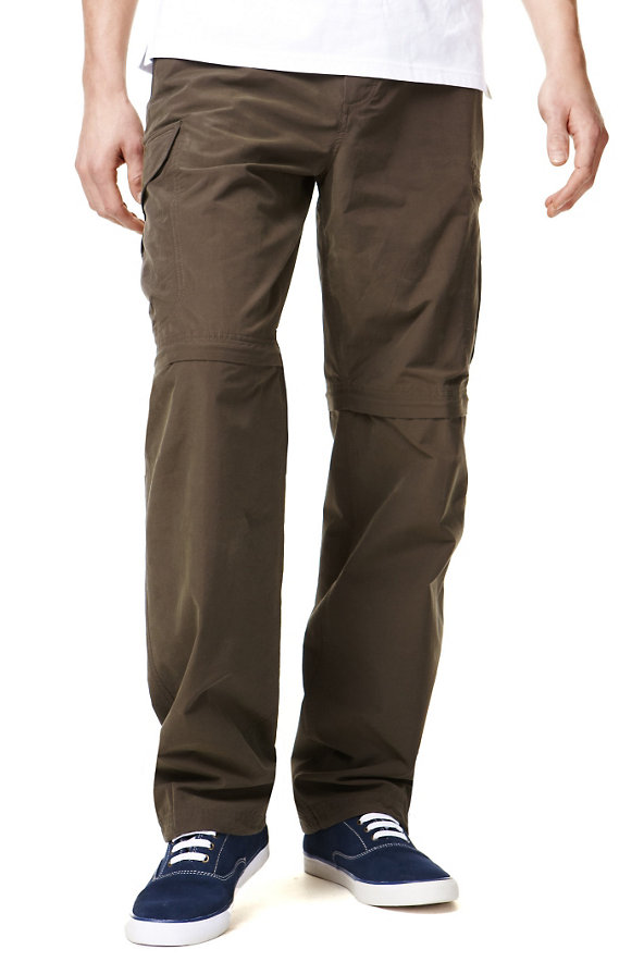 Active Waistband Cotton Rich Utility Trekking Trousers Image 1 of 2