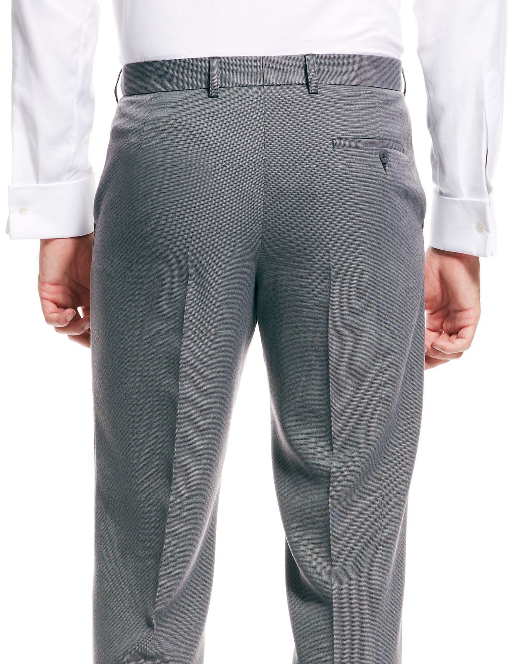 Active Waistband Crease Resistant Grid Checked Trousers 2 of 3