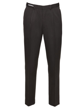 Active Waistband Single Pleat Travel Trousers Image 2 of 6