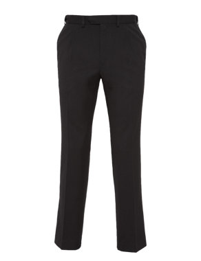 Active Waistband Supercrease® Single Pleat Trousers with Wool Image 2 of 5