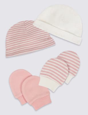 tiny baby hats and mittens