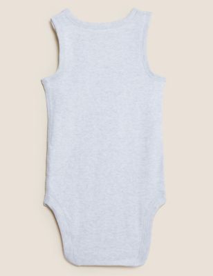 Grey Marl Jersey Overlay Bodysuit, Tops