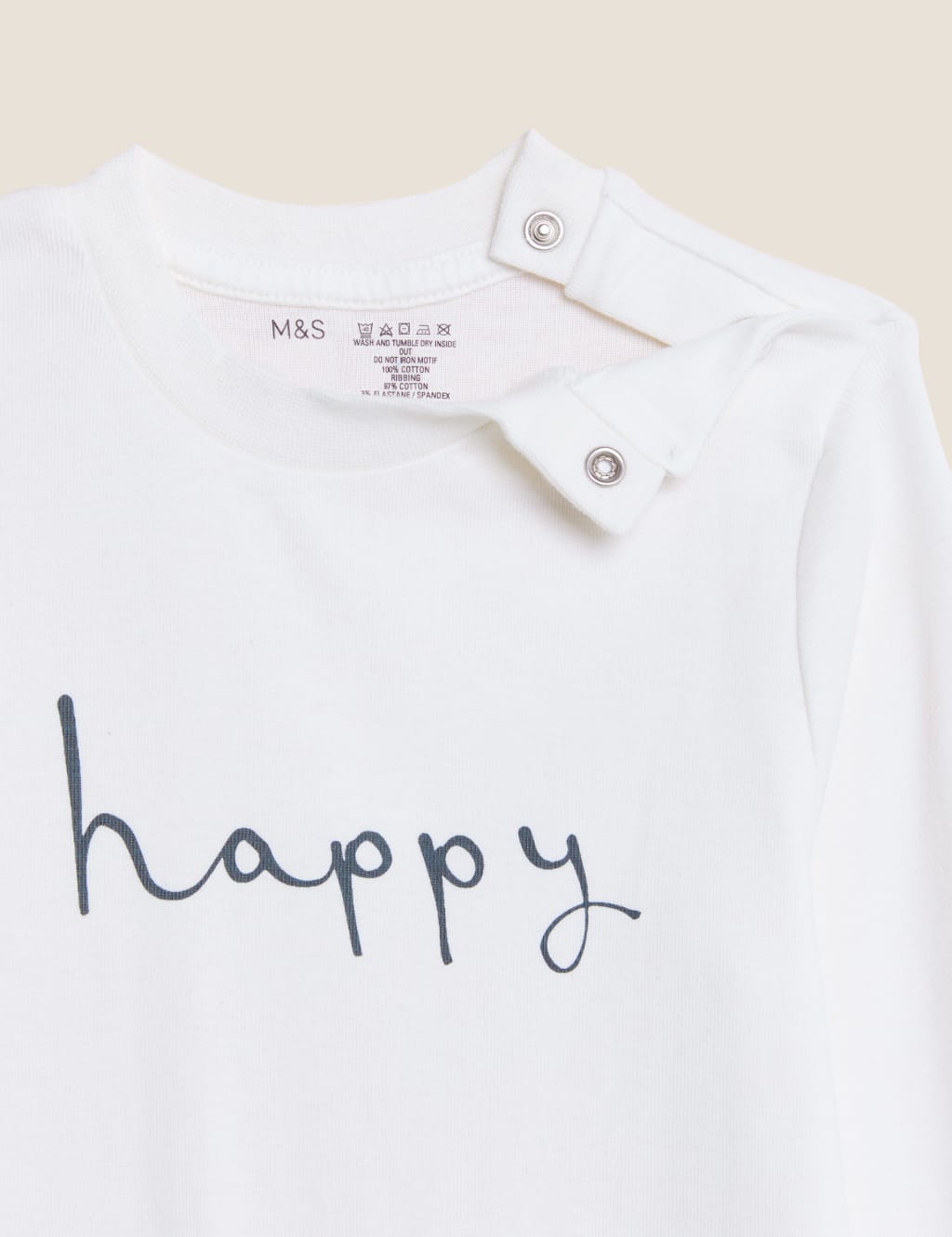 Adaptive Pure Cotton Happy Slogan Sleepsuit (3-16 Yrs) 6 of 6