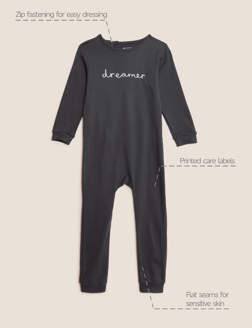 Adaptive Pure Cotton Slogan Sleepsuit (3-16 Yrs) 3 of 4