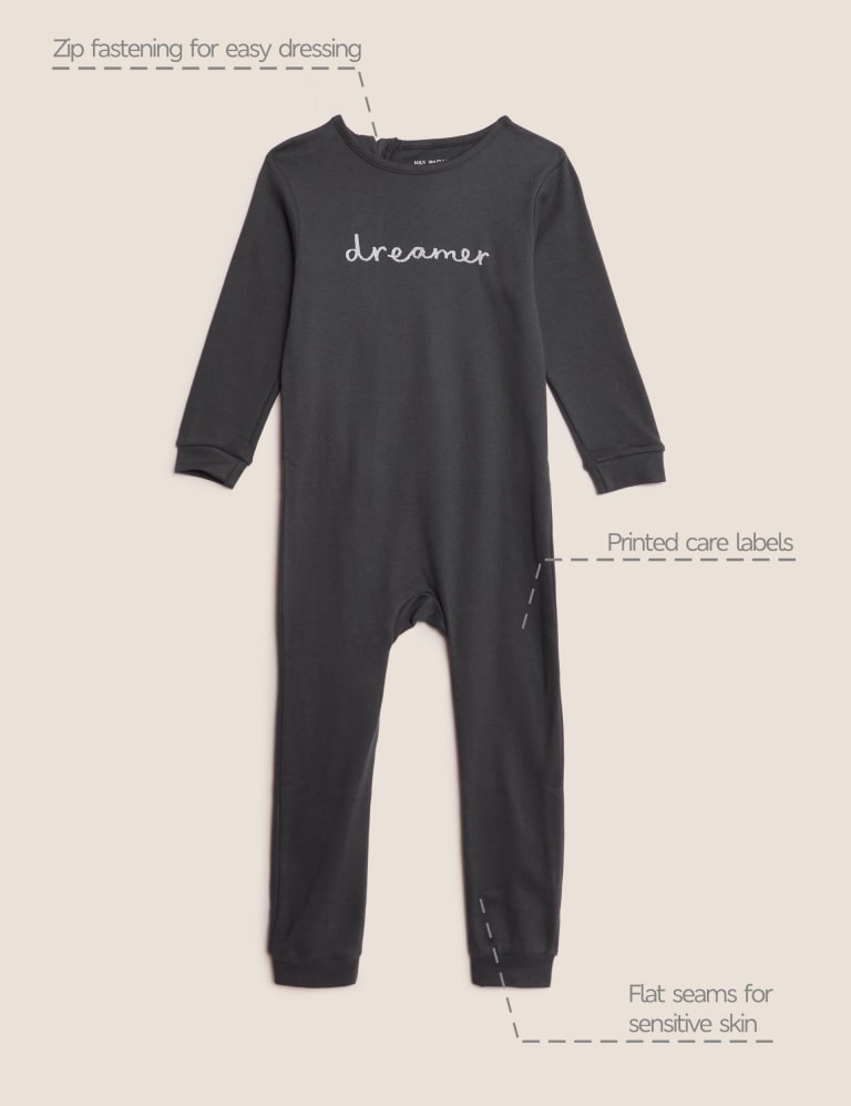 Adaptive Pure Cotton Slogan Sleepsuit 3 16 Yrs M S Collection