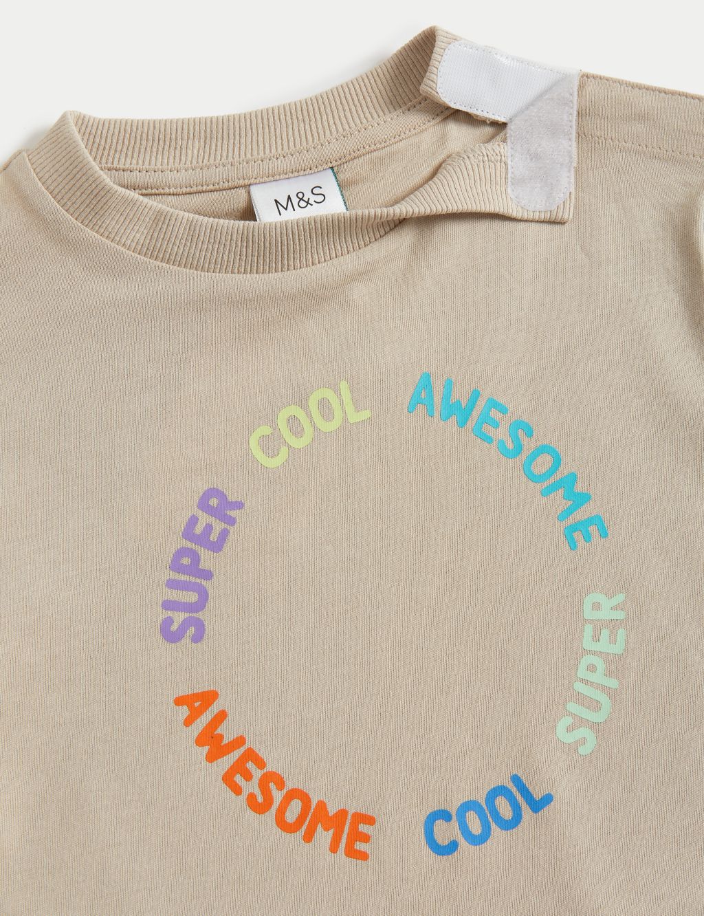 Adaptive Pure Cotton Slogan Top (2-8 Yrs) | M&S Collection | M&S