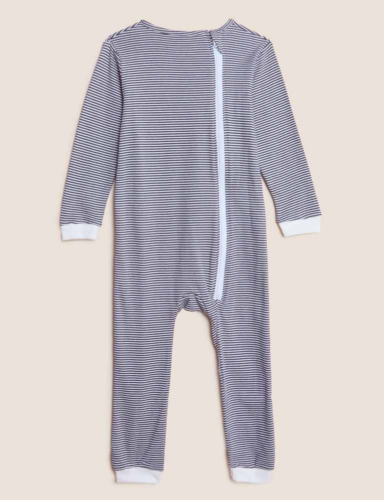 Adaptive Pure Cotton Striped Sleepsuit 3 16 Yrs M S Collection