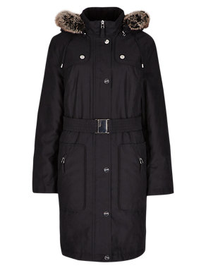 Adjustable Waist Padded & Belted Coat with Stormwear™ Image 2 of 5