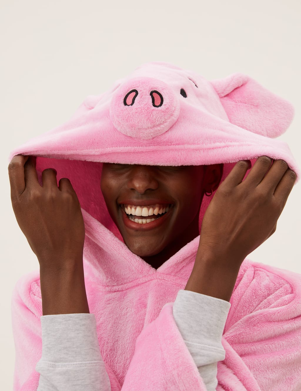 Adults Fleece Percy Pig Hooded Blanket Percy Pig M S