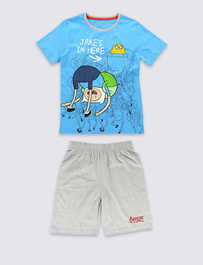 Adventure Time Stay Soft Short Pyjamas (6-16 Years) Image 2 of 4