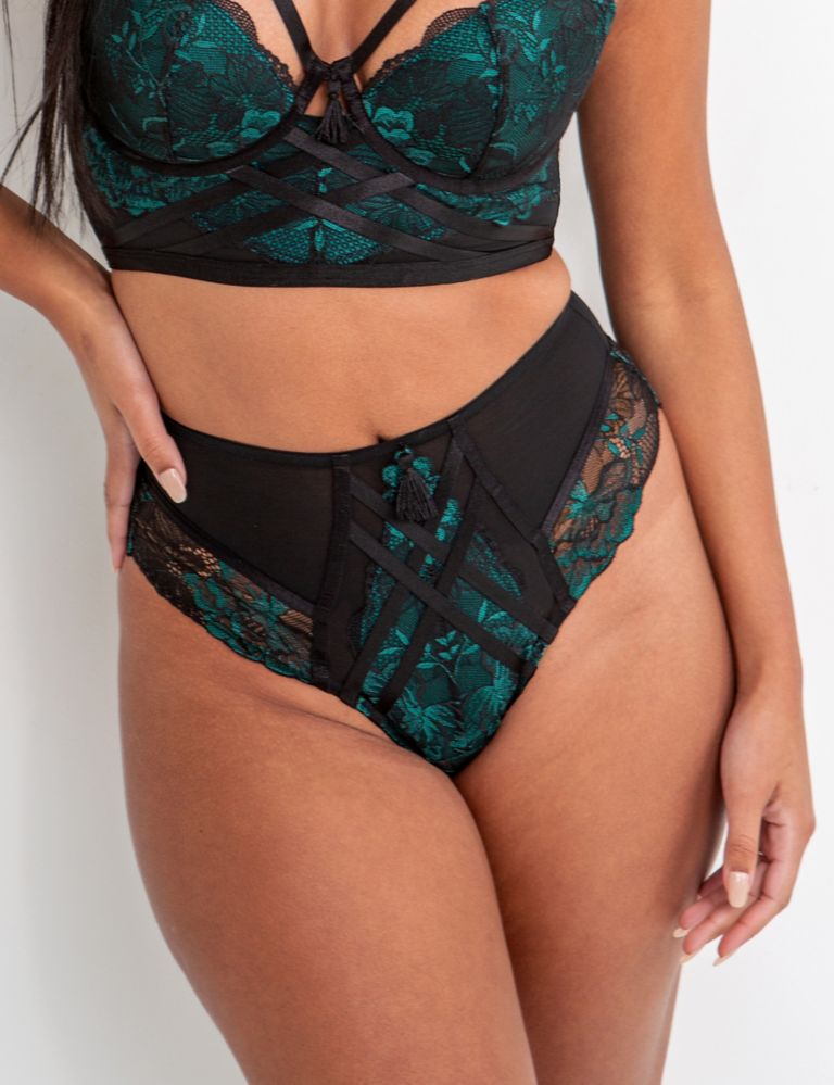 After Hours Lace High Waisted Full Briefs 1 of 6