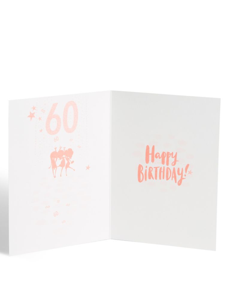 Age 60 Dotty Daisy Birthday Card 2 of 3