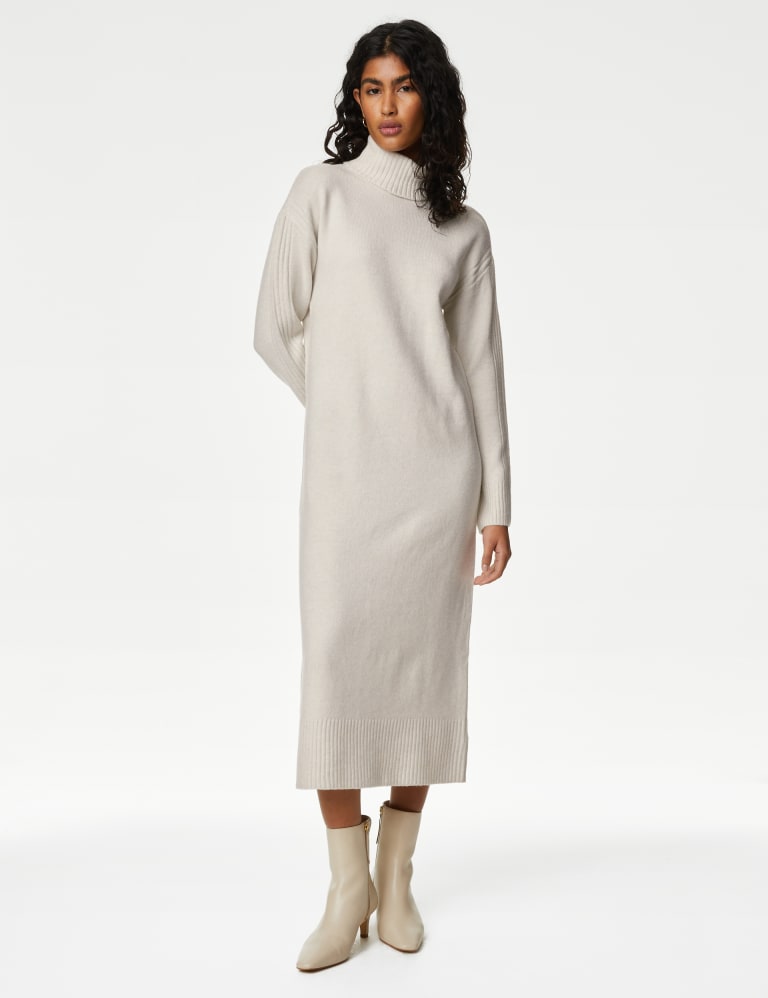 Air Yarn Knitted Midi Jumper Dress M S Collection M S