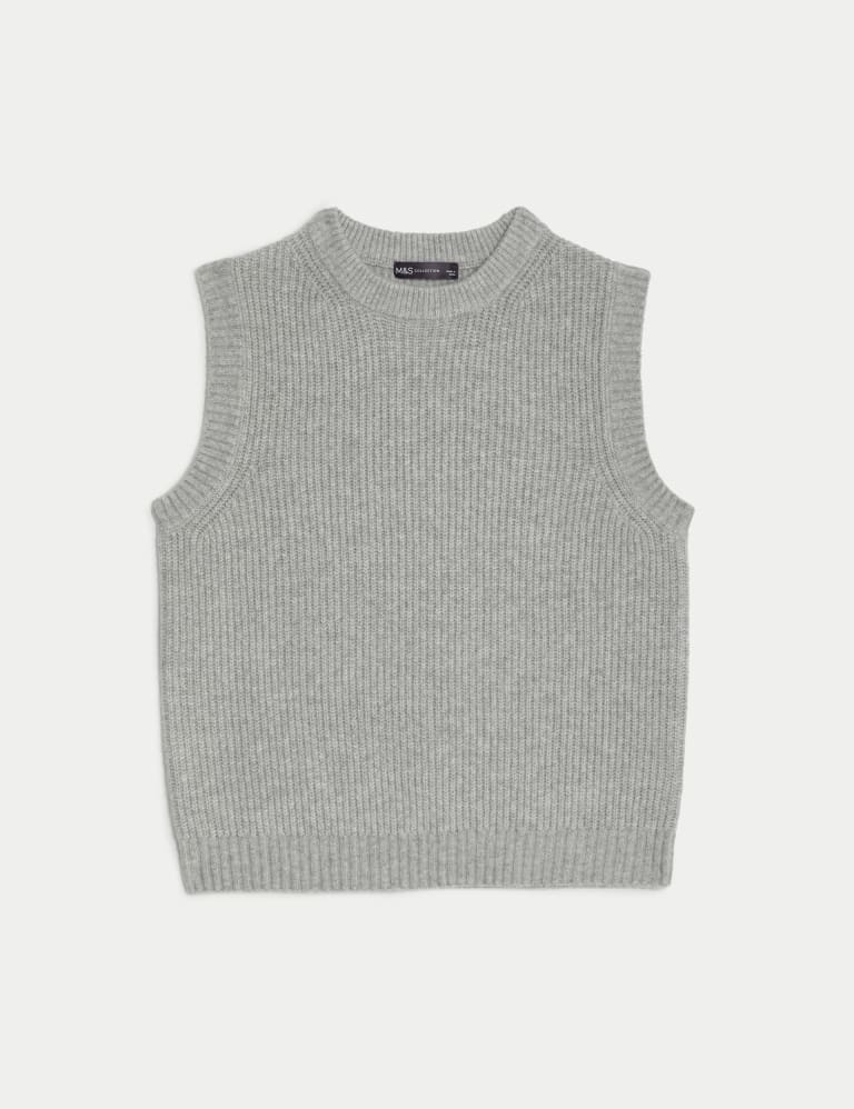 SOFT KNIT VEST - Gray marl