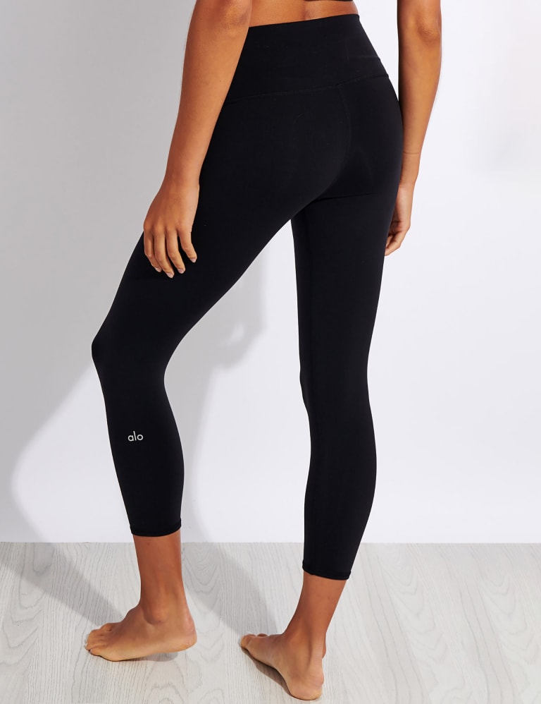 Alo Yoga High Waisted Airbrush Legging Blk/perf Leather