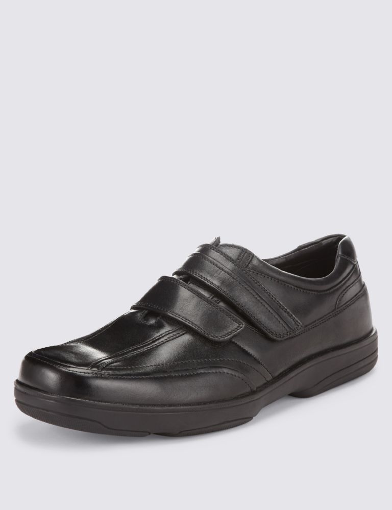 Airflex™ Leather Double Strap Slip-On Trainers 1 of 4