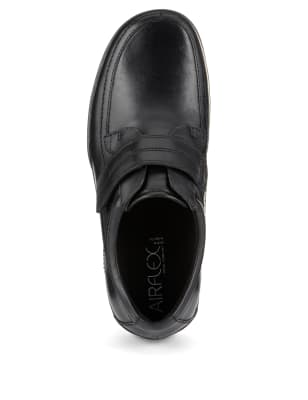 extra wide fit leather shoes with airflex ™