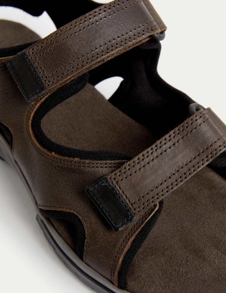 Airflex Leather Two Strap Riptape Sandals
