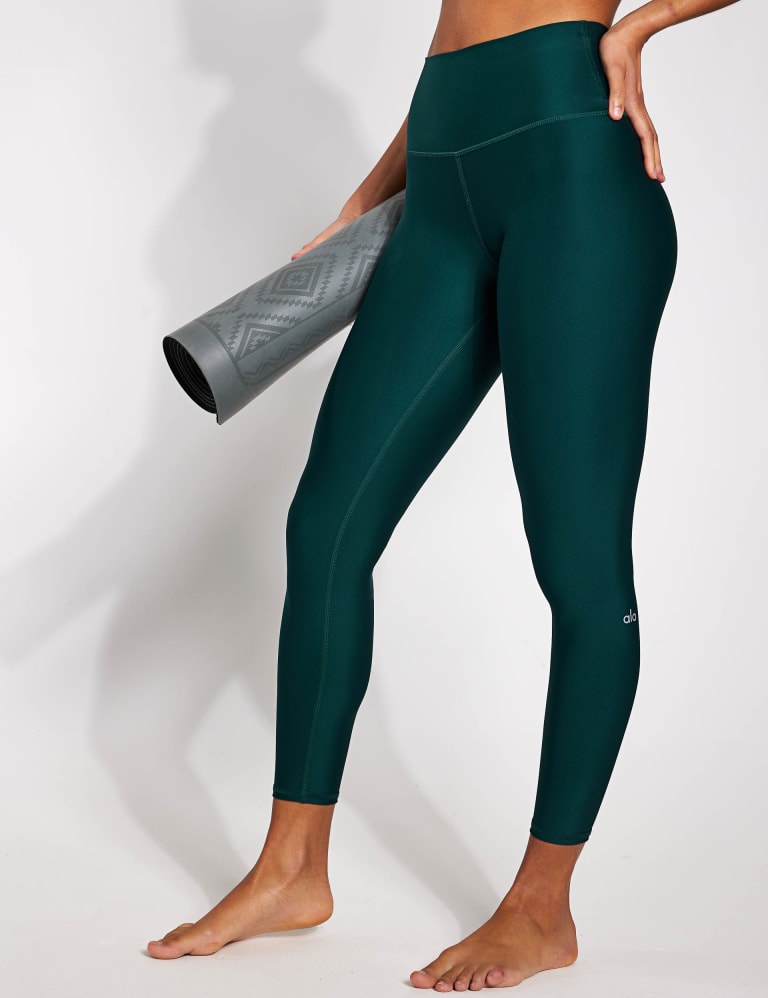 Alo Yoga High Waisted Airlift Legging In Green