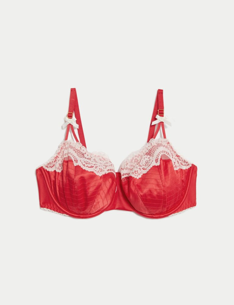 Alannah Satin & Lace Wired Balcony Bra (A–E) 2 of 7