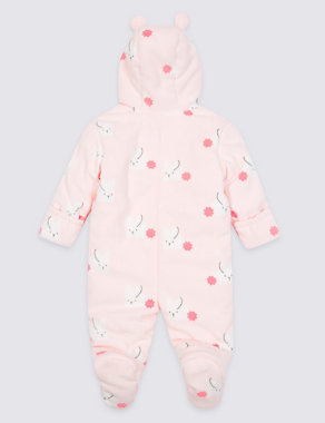 All Over Bunny Print Pramsuit Image 2 of 4