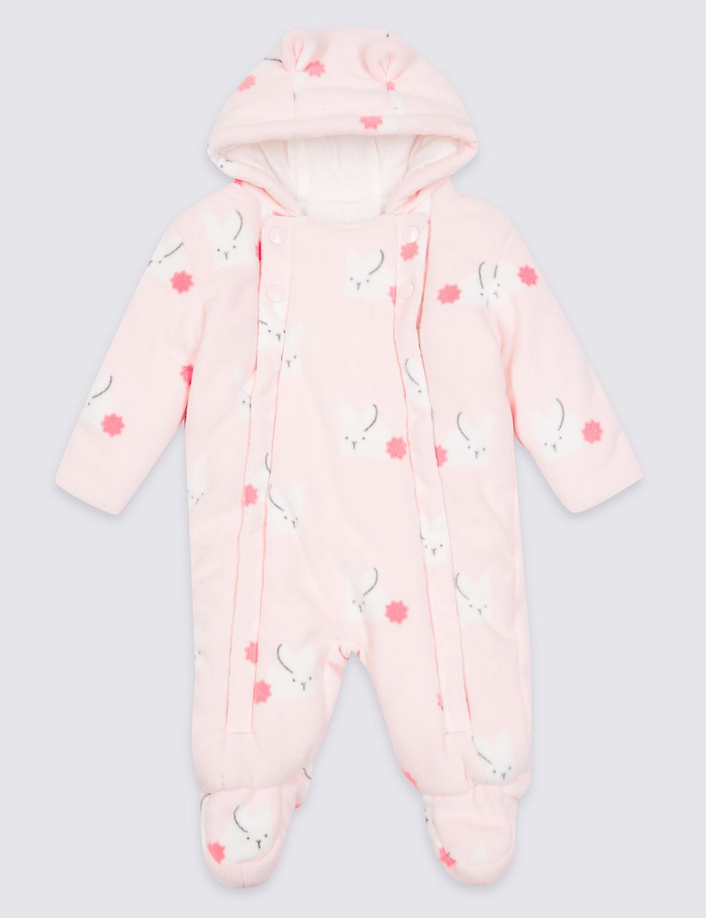 All Over Bunny Print Pramsuit 3 of 4