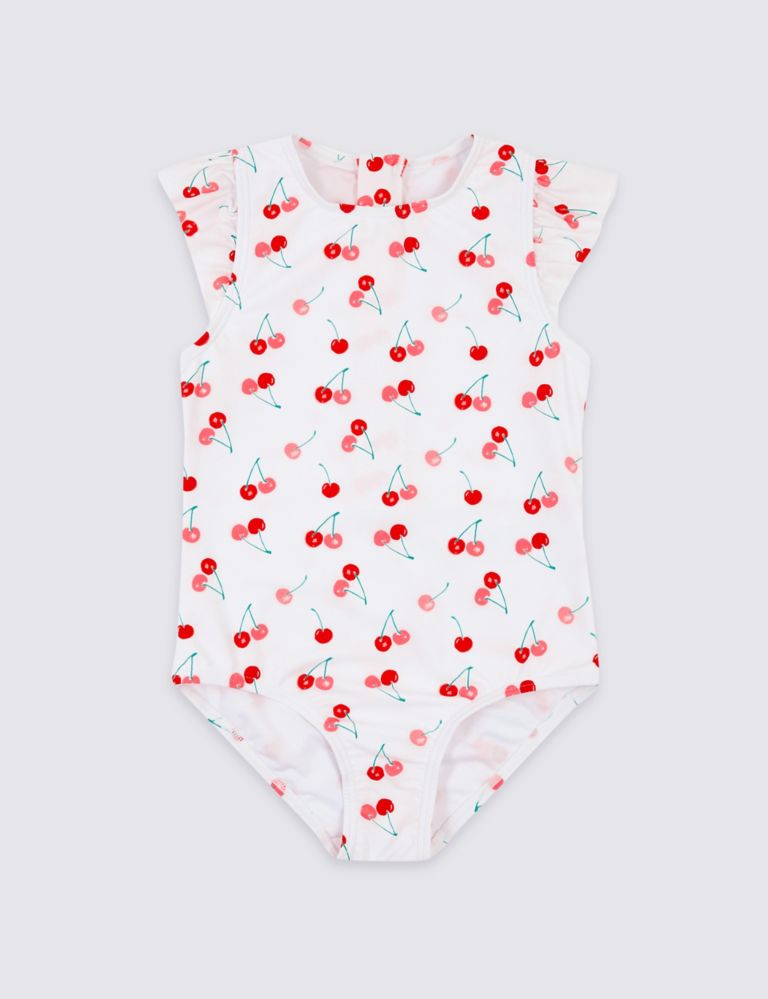 All Over Cheery Print Swimsuit (3-16 Years) 1 of 3
