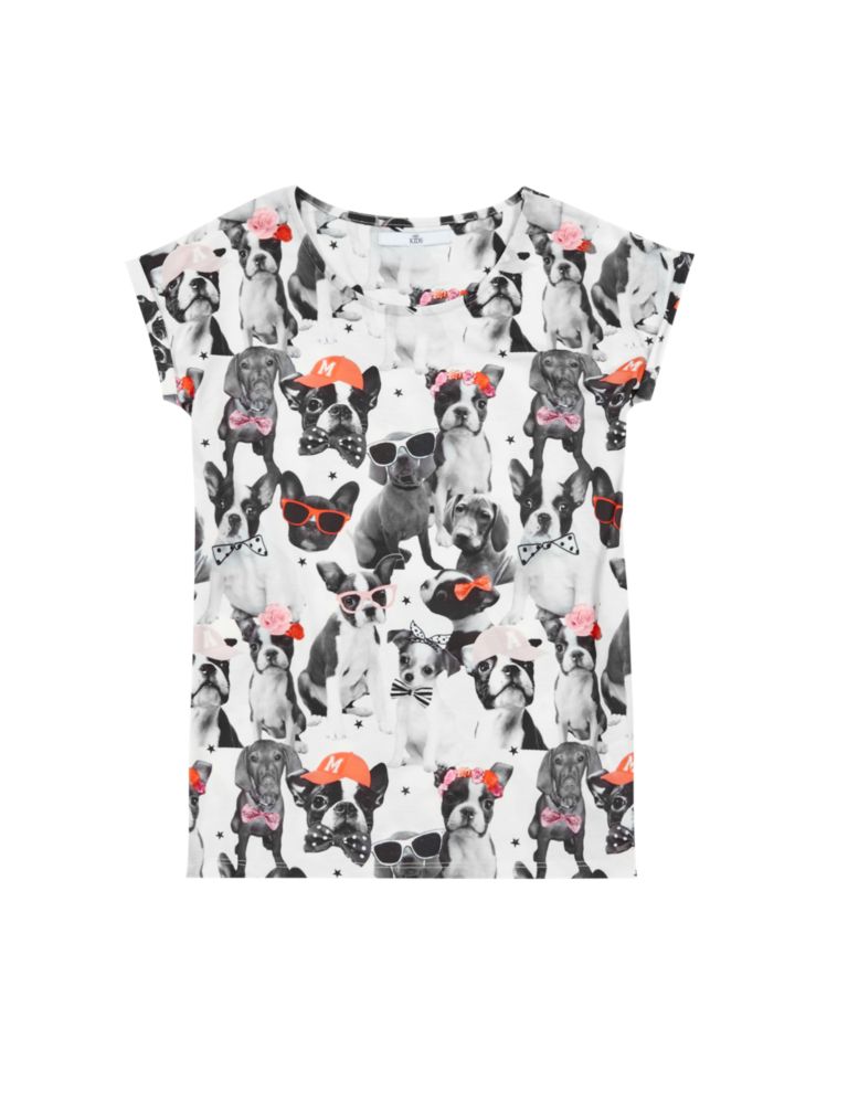 All Over Dog Print T-Shirt with StayNEW™ (5-14 Years) 2 of 3