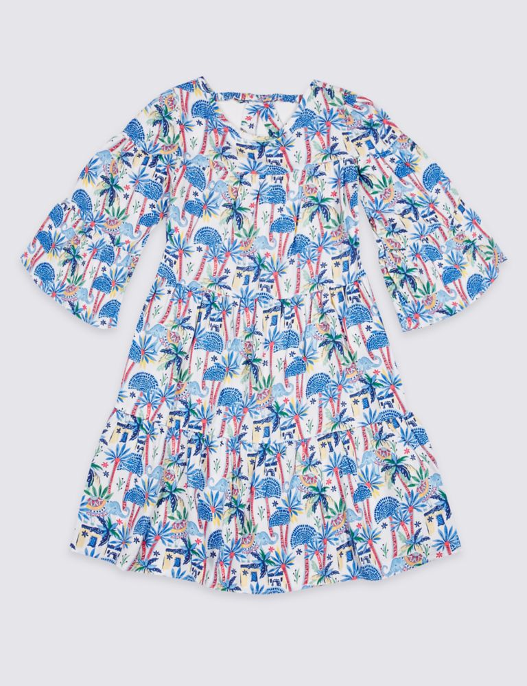 All Over Elephant Print Dress (3-16 Years) 2 of 3